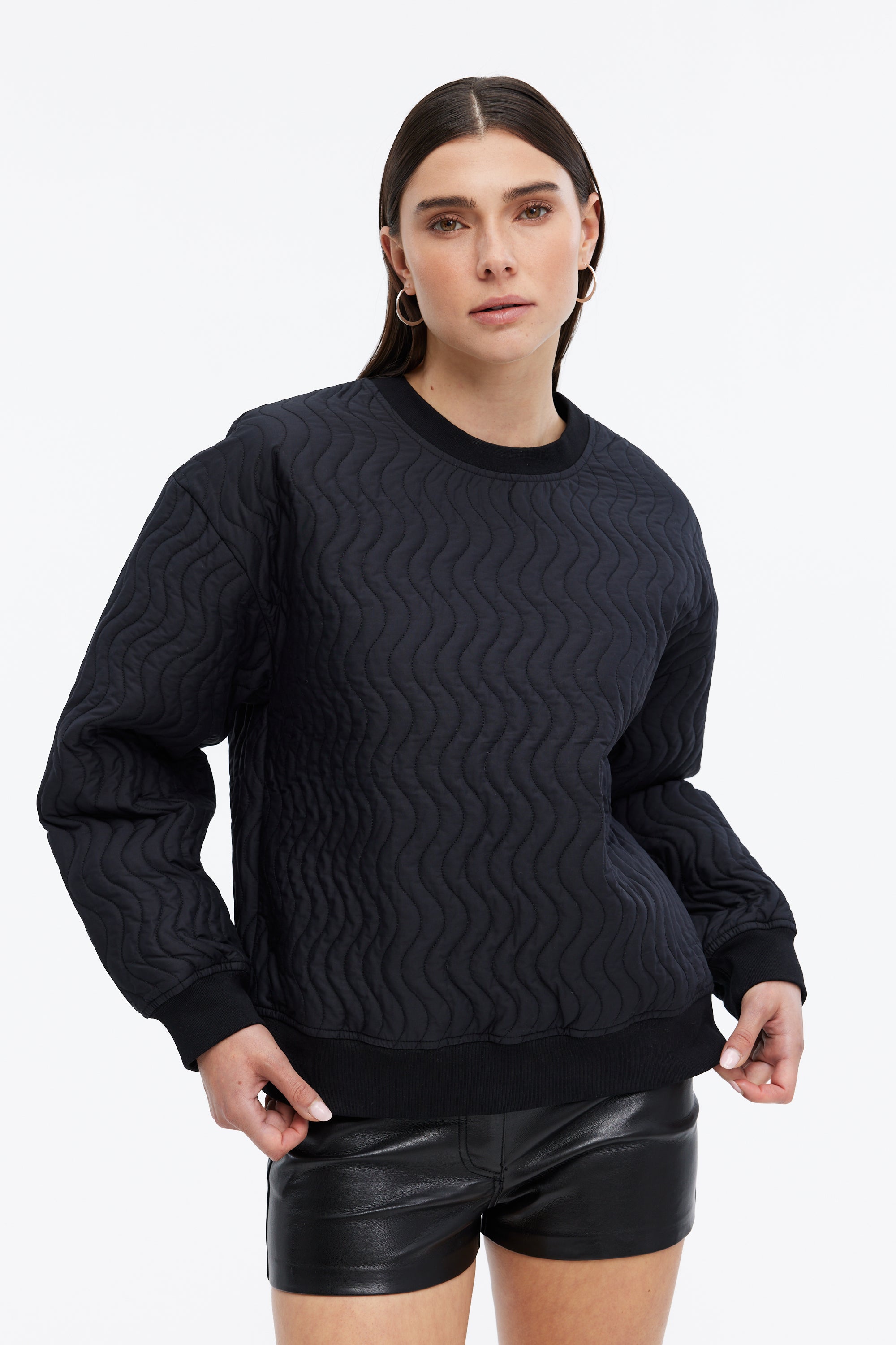 Sally Quilted Crewneck Sweatshirt